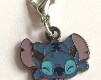 Vintage Disney Lilo and Stitch Alien Charm Purse Zipper Pull Bracelet Clip On Aulani Resort Hawaii