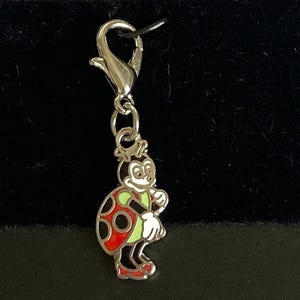 Vintage Disney Francis Ladybug Charm It&#39;s a Bugs Life Clip On For Charm Bracelet Zipper Pull Purse Charm