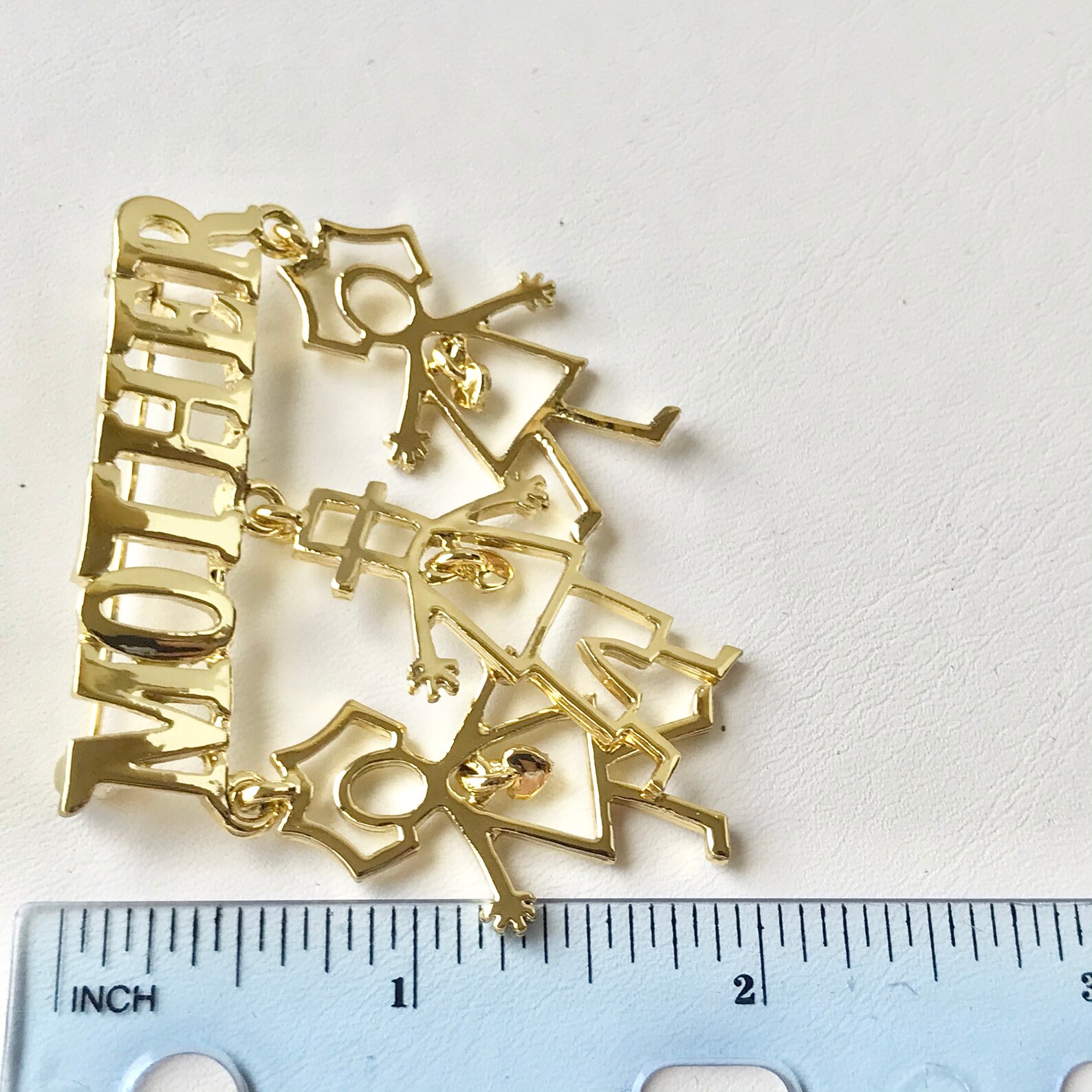 Vintage Gold Mother Pin Brooch Mother's Day Daughter Son Etsy