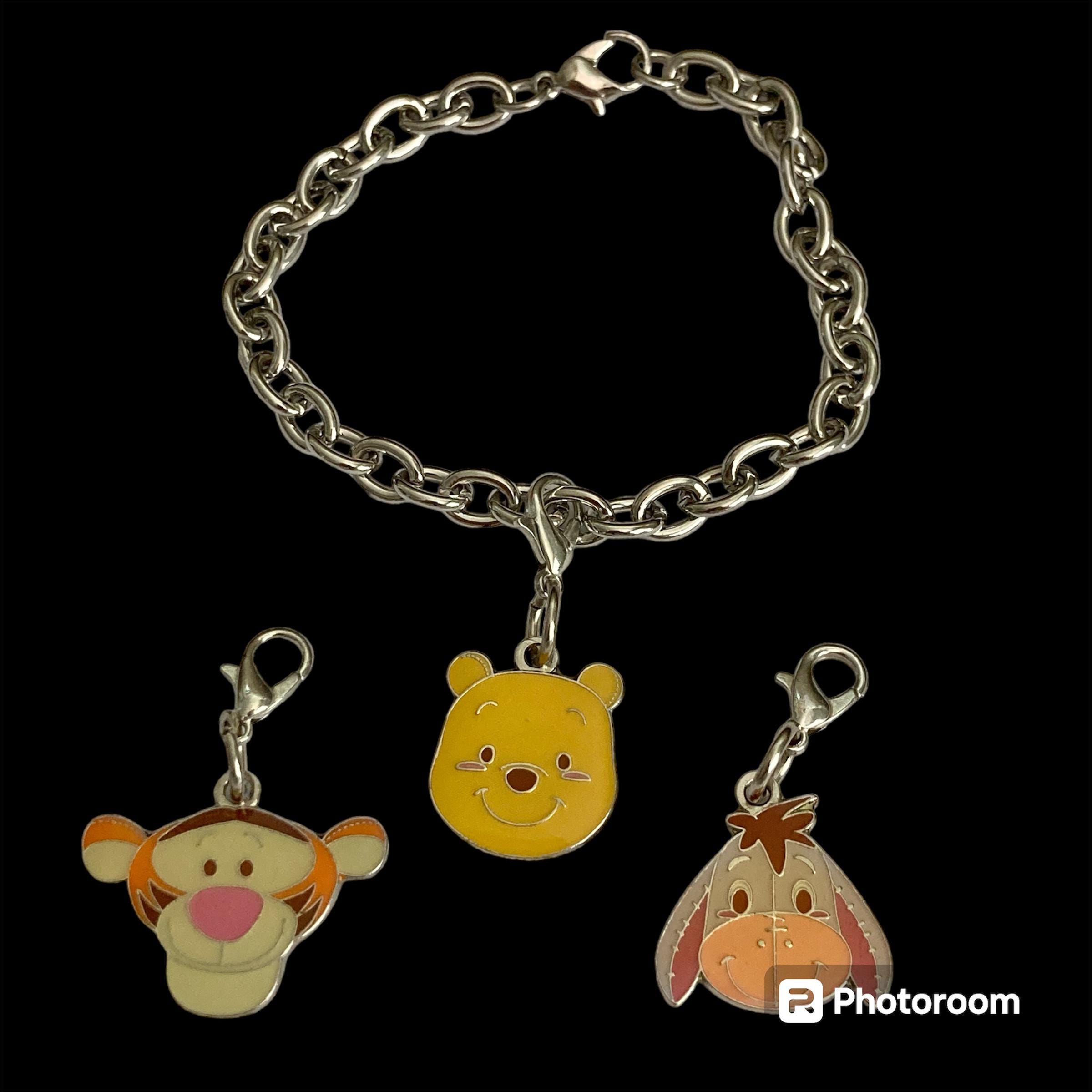 Vintage Disney Winnie the Pooh Charm Bracelet Tigger Eeyore Clip on Signed Set 3 Etsy Canada