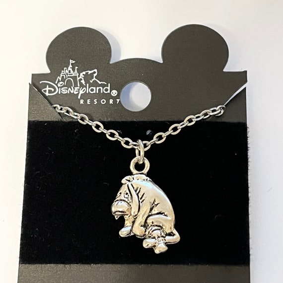 Vintage Disney Eeyore Winnie The Pooh Necklace Ch… - image 1