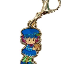 Vintage Strawberry Shortcake Blueberry Muffin Clip On Charm Zipper Pull Bag