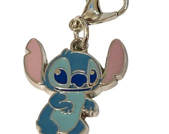 Vintage Disney Lilo & Stitch Clip On Charm Purse Bag Zipper Pull Signed