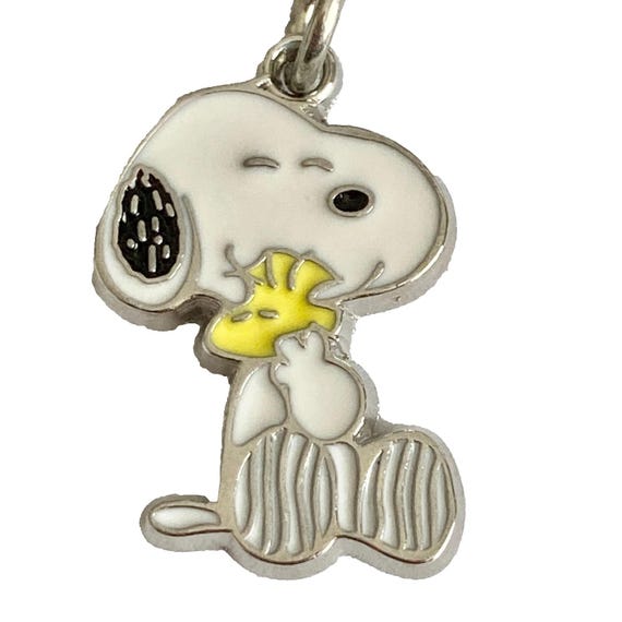 Vintage Peanuts Snoopy Woodstock Clip on Charm Zipper Pull Purse