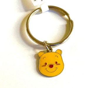 Vintage Disney Winnie the Pooh Keychain Keyring Disneyana Christopher Robin Signed Charms Bear