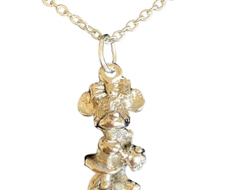 Vintage Minnie Mouse Necklace Pendant Silver Plated 18" Disney Disneyana Mickey