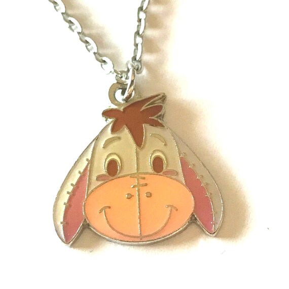 Vintage Disney Eeyore Necklace Pendant Winnie The Pooh Charm 18