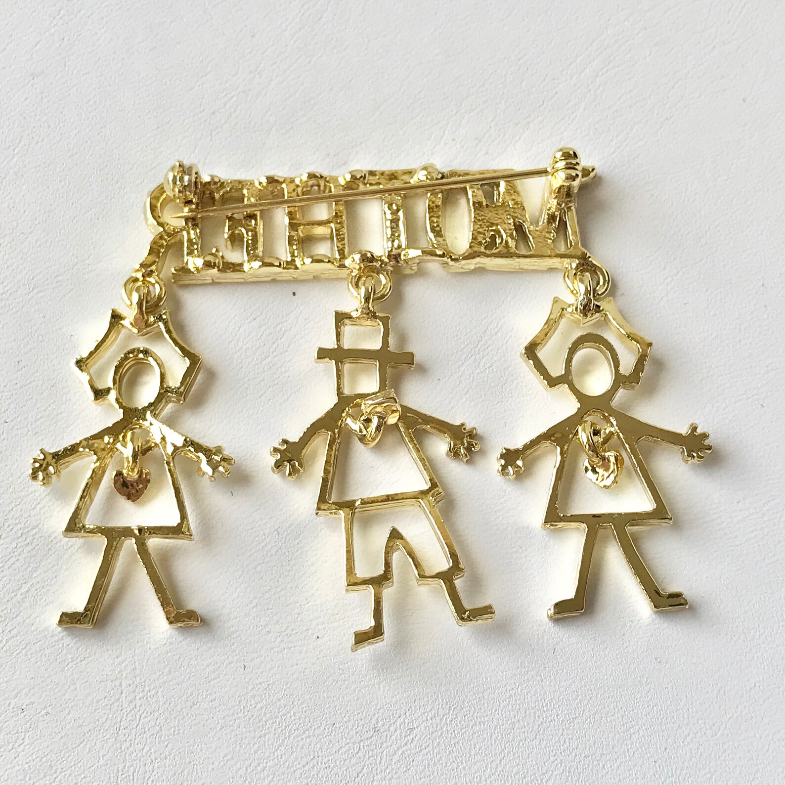 Vintage Gold Mother Pin Brooch Mother's Day Daughter Son Etsy