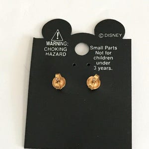 Vintage Disney Minnie Mouse Earrings Post Stud Pierced Disneyana Signed Charms image 6