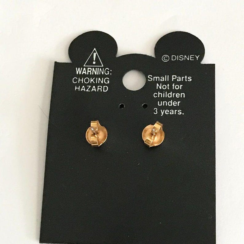 Vintage Disney Minnie Mouse Earrings Post Stud Pierced Disneyana Signed Charms image 6