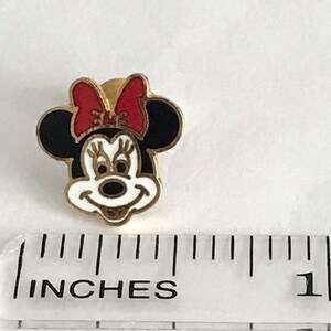 Vintage Disney Minnie Mouse Earrings Post Stud Pierced Disneyana Signed Charms image 9