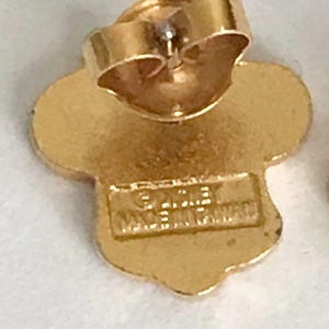 Vintage Disney Minnie Mouse Earrings Post Stud Pierced Disneyana Signed Charms image 8