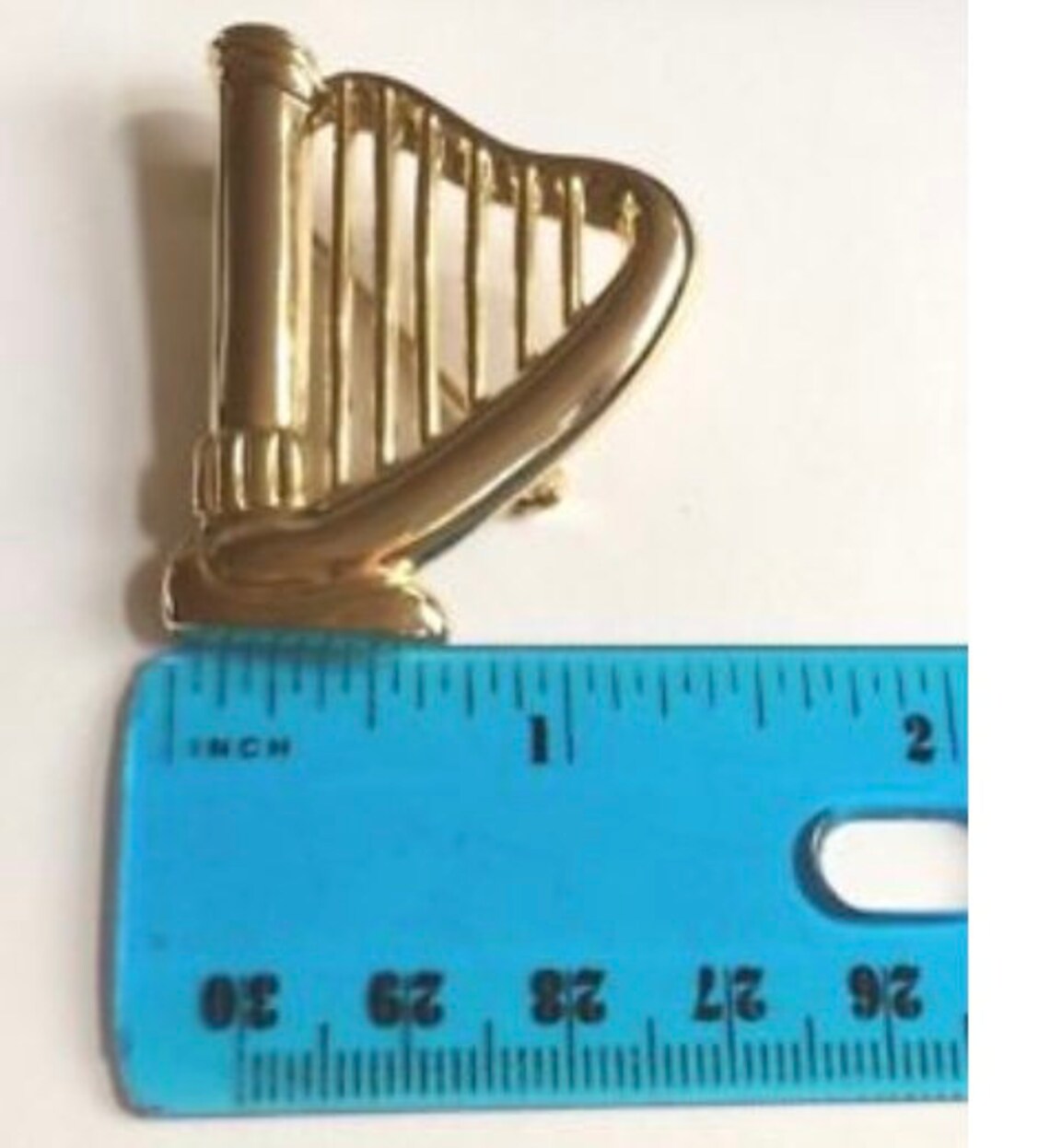 Vintage Gold Plated Irish Celtic Harp Pin Brooch Music Gift Etsy