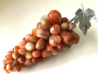 Vintage XL Italian Alabaster Marble Grapes