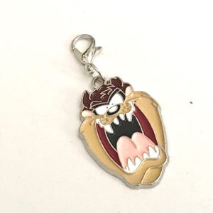 Vintage Taz Tasmanian Devil Charm for Bracelet Purse Backpack Zipper Pull Warner Bros.