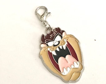 Vintage Taz Tasmanian Devil Charm for Bracelet Purse Backpack Zipper Pull Warner Bros.