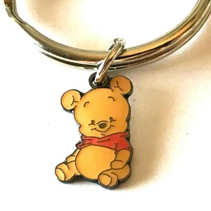 Vintage Disney Winnie the Pooh Bear Keychain Keyring Disneyana Signed Charms Disney Babies