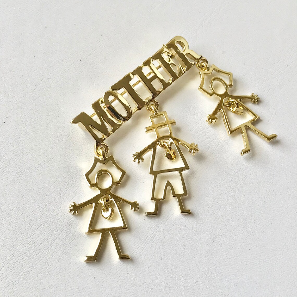 Vintage Gold Mother Pin Brooch Mother's Day Daughter Son Etsy