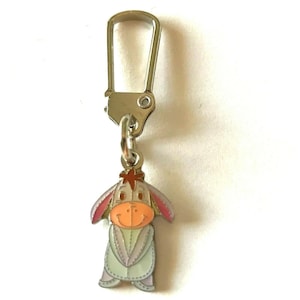 Vintage Disney Eeyore Zipper Pull Purse Bag Charm Winnie The Pooh Vintage Disneyana Signed Charms Donkey