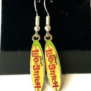 Vintage Disney Lilo & Stitch Earrings Disneyana Surfboard Aulani Resort Oahu Ohana Hawaii Surfing image 2