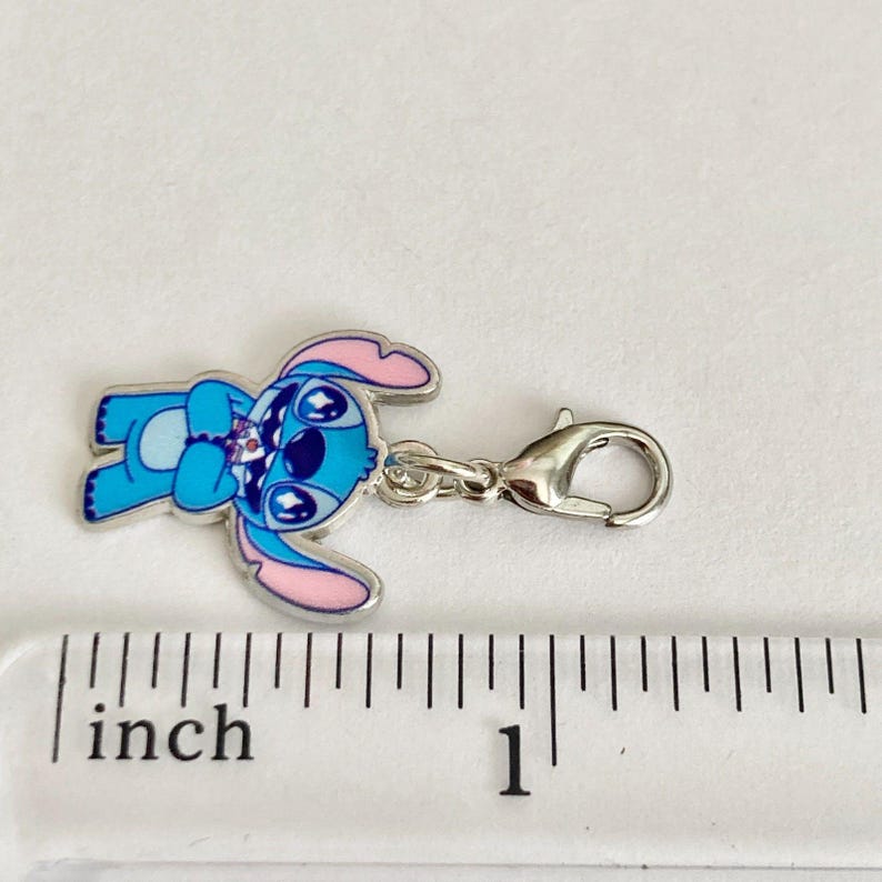Vintage Disney Lilo & Stitch Zipper Pull Bag Clip On Charm Aulani Ice Cream Cone Snacks image 6