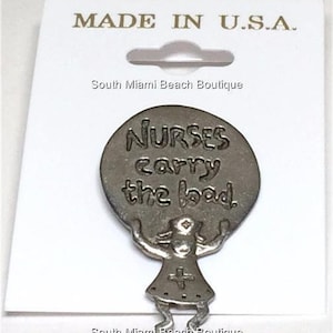 Nurses Carry The Load Nursing Lapel Tac Pin Brooch Graduation Gift RN LPN CNA
