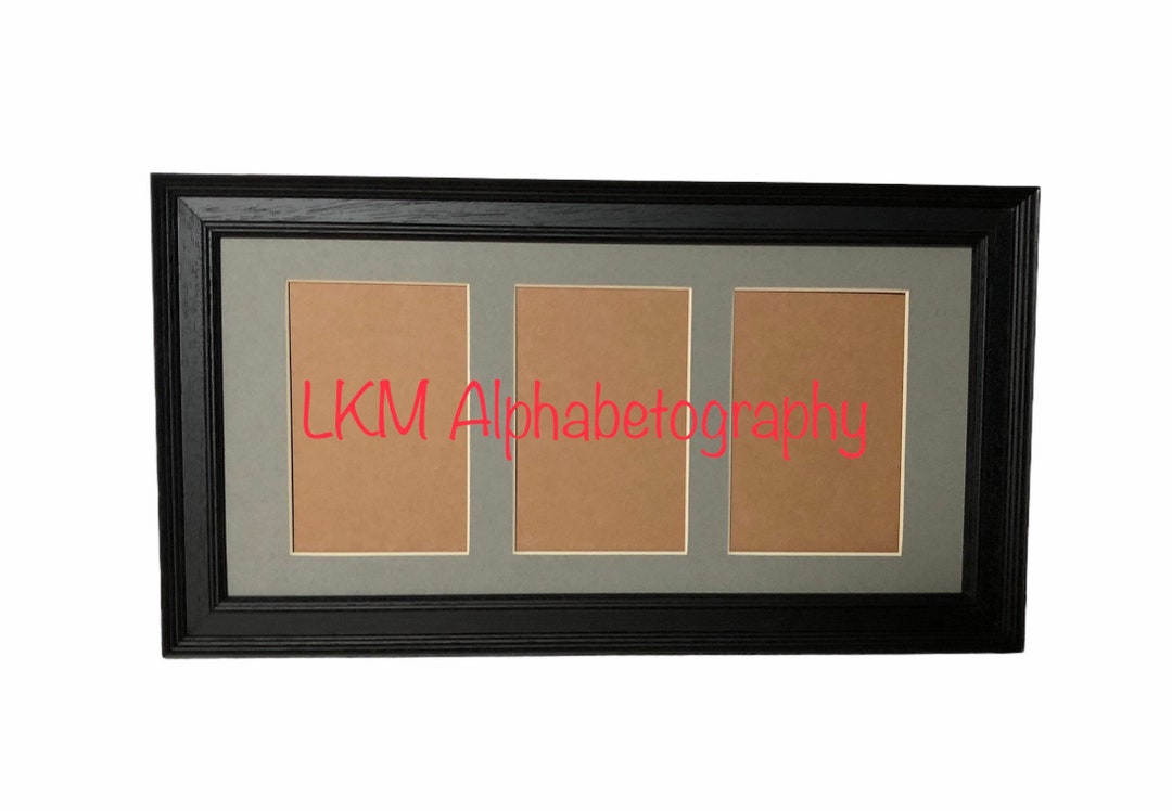 40cm X 20cm Picture Frame and Mount. 3 Aperture Photo Mount for 6x4