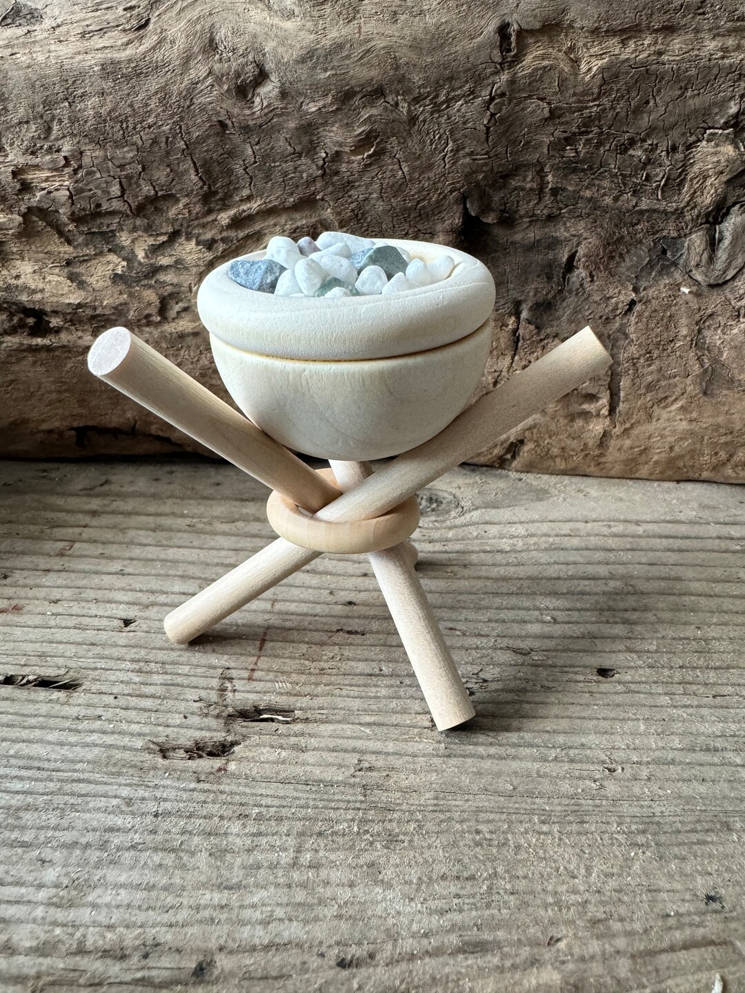 Wooden Essential Oil Tripod Diffuser Cup, Scent Air Oil Diffuser, Small