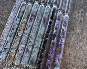 Glass Crystal Straws, Healing Crystal Rejuvenation Drinkware, Crystal Chips