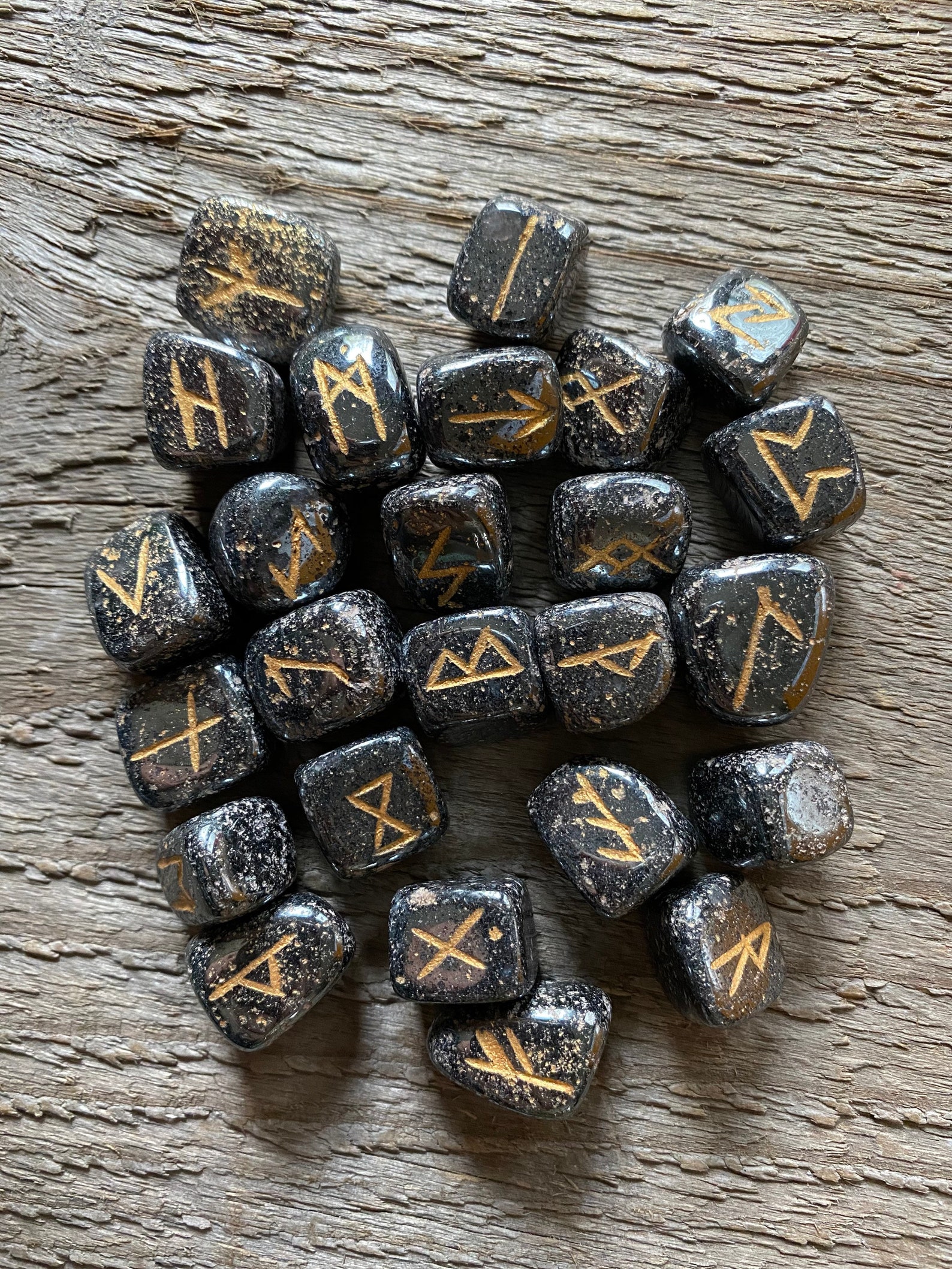 Rune Gemstone Crystal Stones Healing Engraved Runes stone set Etsy