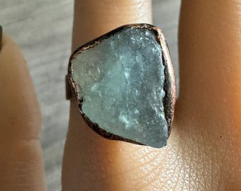 White Fluorite Ring, Adjustable Ring