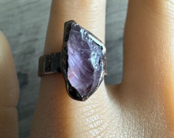 White Fluorite Ring, Adjustable Ring