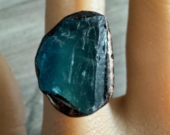 Green Fluorite Ring, Adjustable Ring