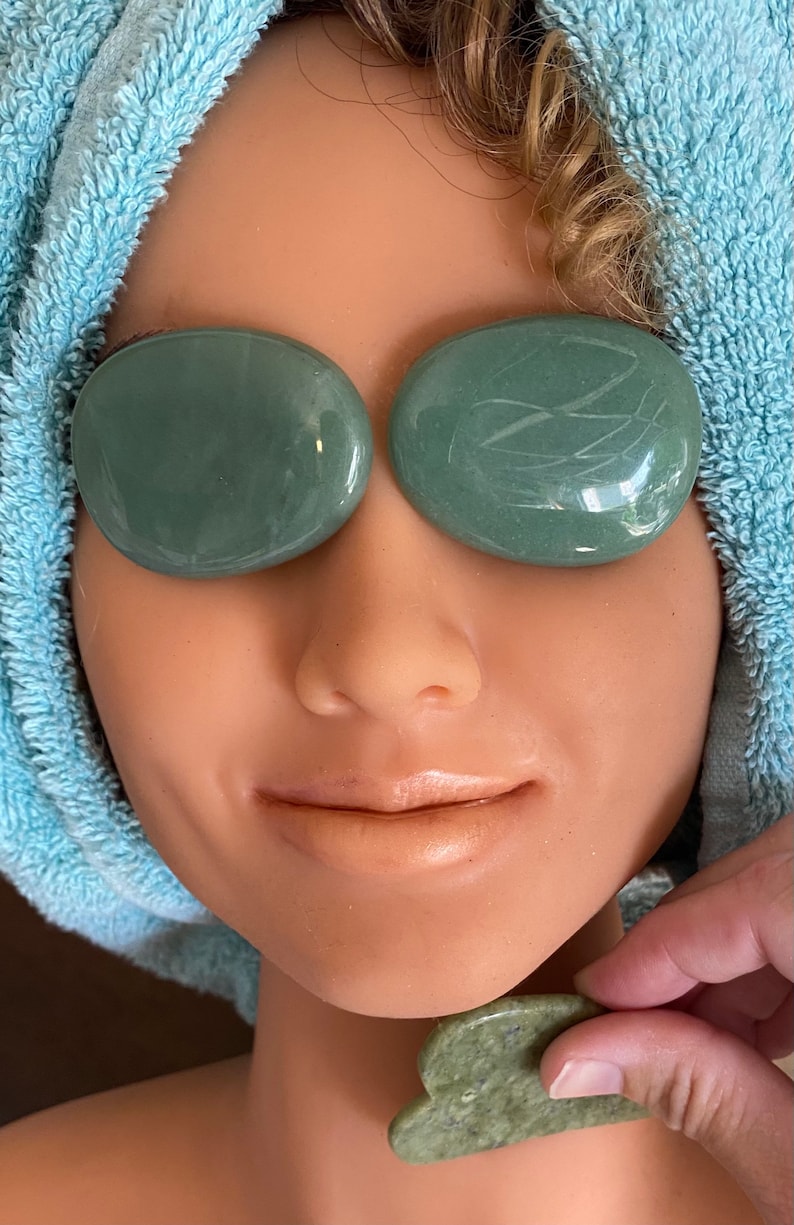 Natural Gua Sha Massage Scraping Tool Jade Stone Facial Etsy