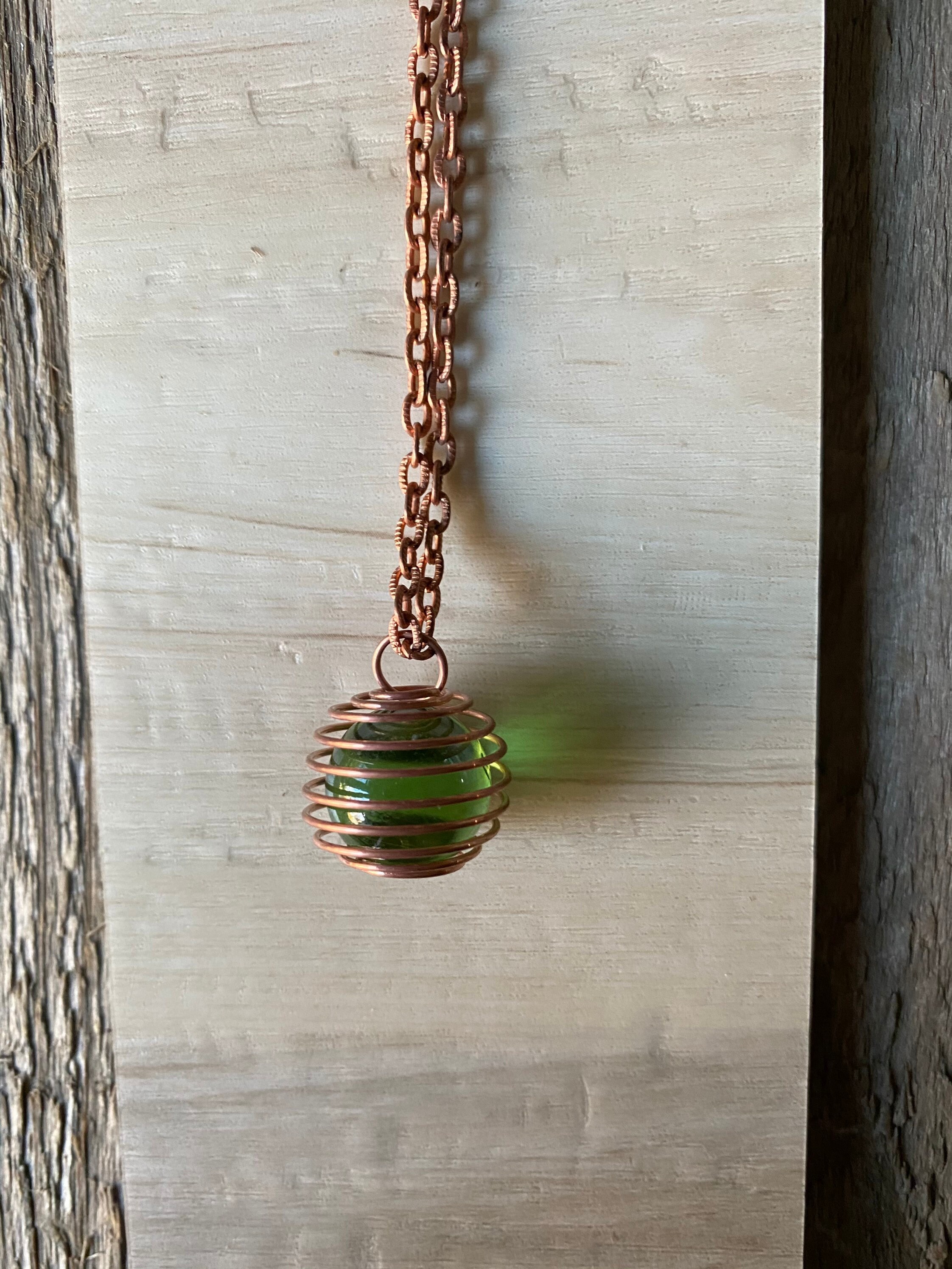 Gazing ball wrapped in copper wire Etsy