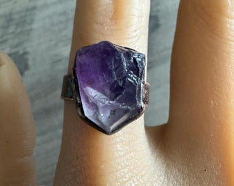 White Fluorite Ring, Adjustable Ring