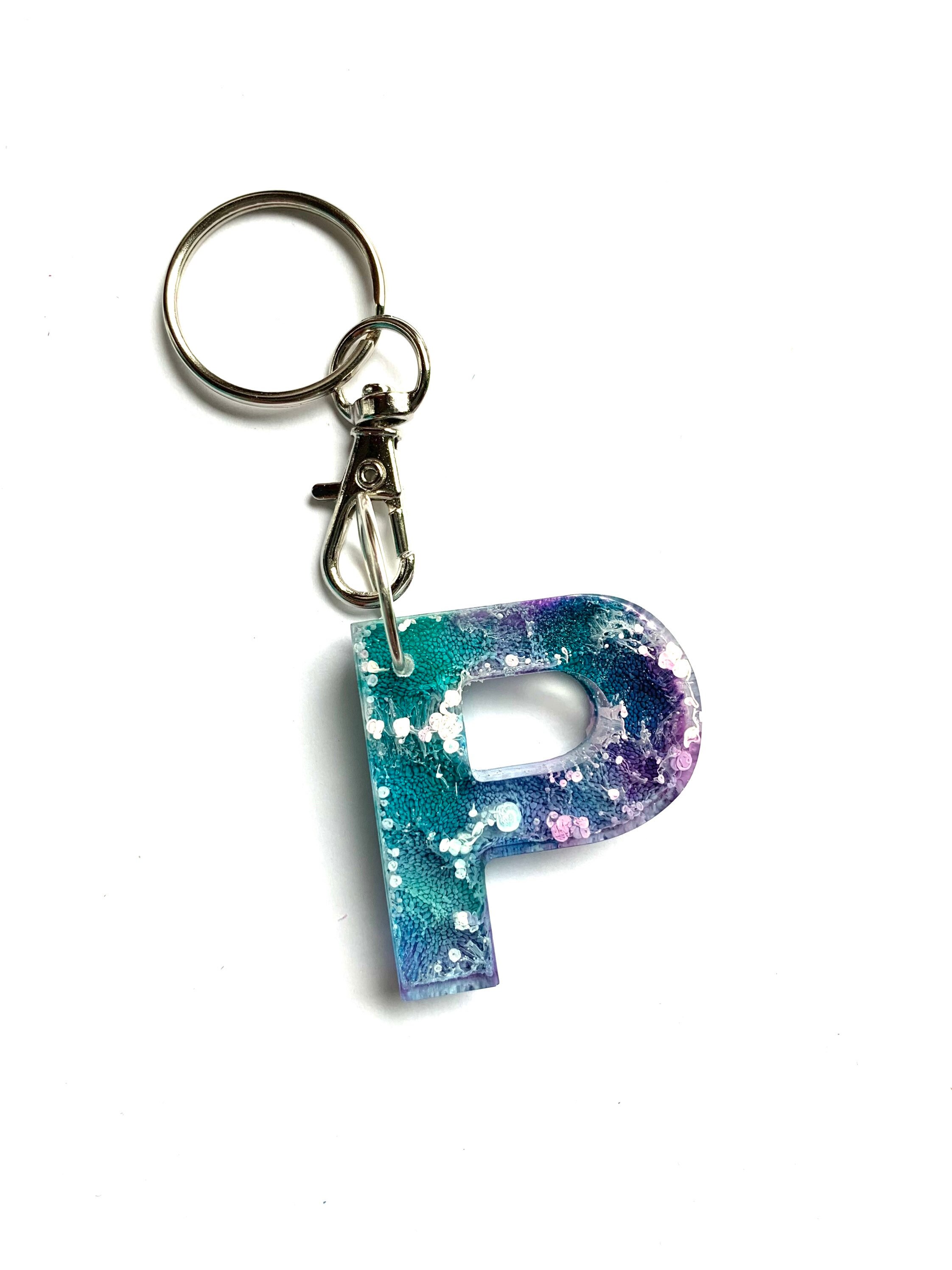 Letter P Keychain Etsy
