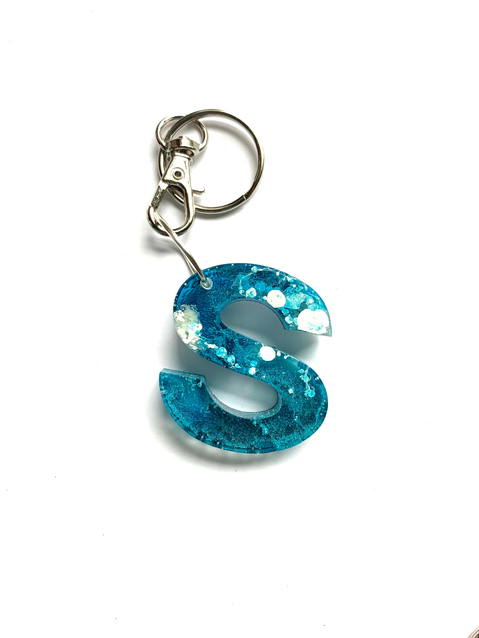 Letter S Keychain Etsy