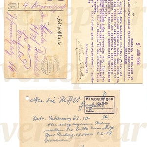 May include: A vintage postcard with handwritten text in German and a stamp from the Feldpost, a military postal service. The text reads "An Joseph Burtsshell in Crefeld, Ichannelzlatz 10" and "Grenadier Spir, Der Alleser befiebel, 2.4 Disgen Ron Bell".