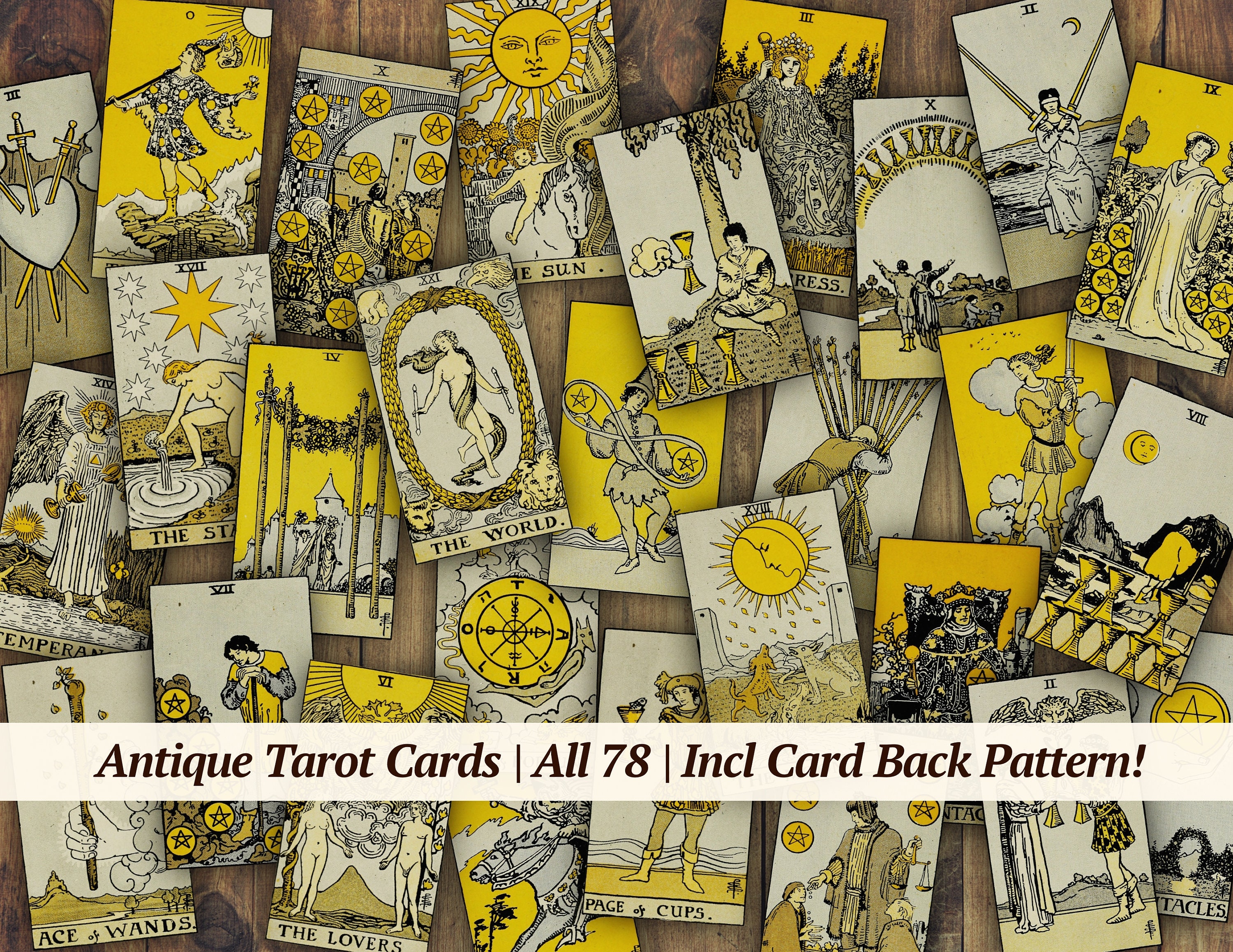 Tarot Card Deck Digital | All 78 Cards | Rider Waite Smith