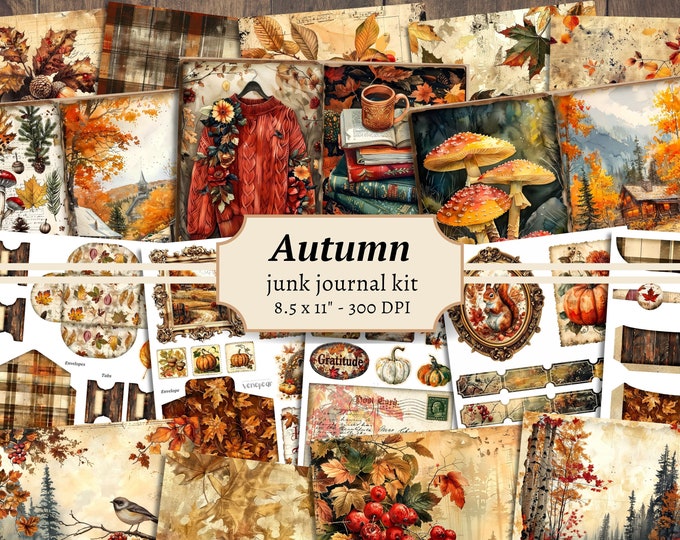 Steampunk Junk Journal Kit Mega Bundle Digital Scrapbook Industrial ...