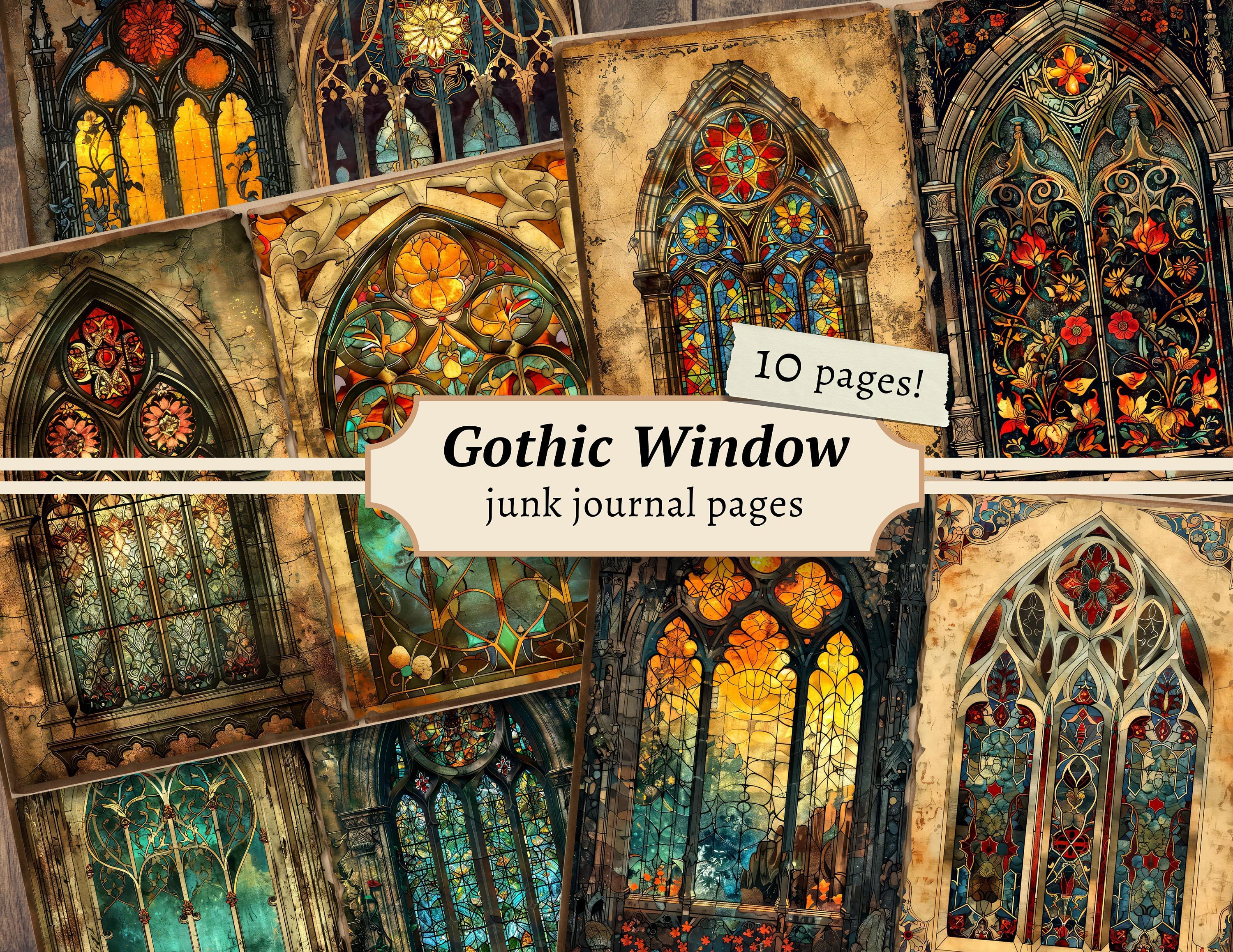 Antique stained glass window - Etsy 日本