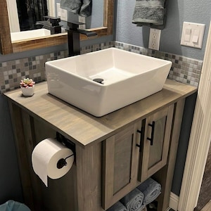 Bathroom Vanity Modern Farmhouse Style 30 Classic Grey