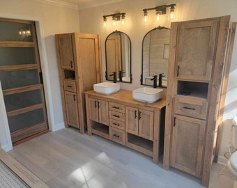 Bathroom Vanity with side cabinets