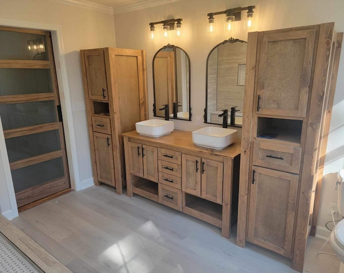Bathroom Vanity With Side Cabinets - Etsy