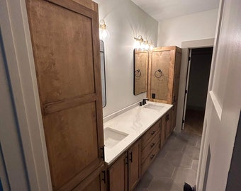 Bathroom Vanity With Side Cabinets
