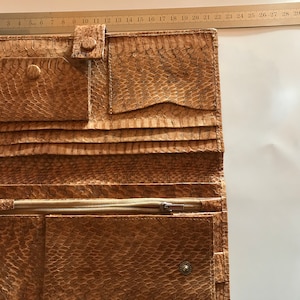 Große Brieftasche, Brieftasche und echte Schlangenhauttasche