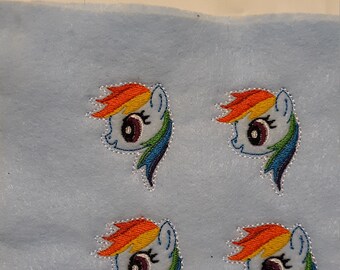 Rainbow Dash My Little Pony Felties SIN CORTAR