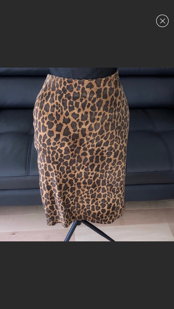 Danier leopard leather skirt