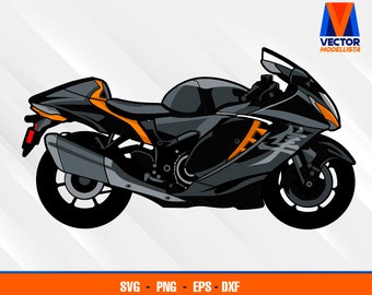 GSx Hayabusha Motorcycle EPS - SVG - PNG - Dxf  Vector Art - Cricut - Silhouette Cameo